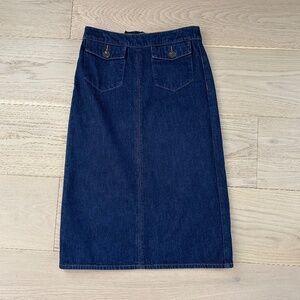 Boden Denim Skirt, Dark Rinse Denim Skirt - Size 4